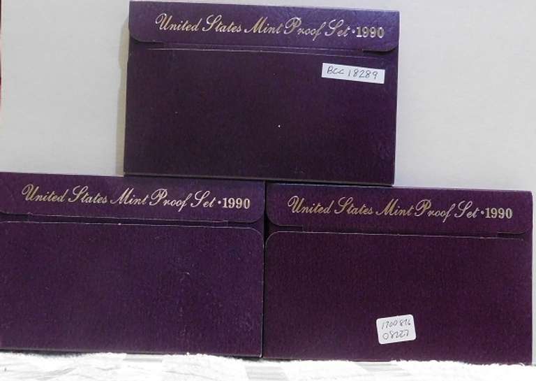 3 Sets: 1990 PRF Sets, the US Mint is now charging $32. ea for current non-Silver PRF Sets
