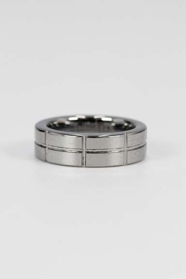 6mm Tungsten Carbide Shiny Grid Design Wedding Band Comfort Fit Ring Size 5