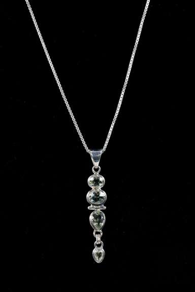 Sterling Silver Green Amethyst Pendant