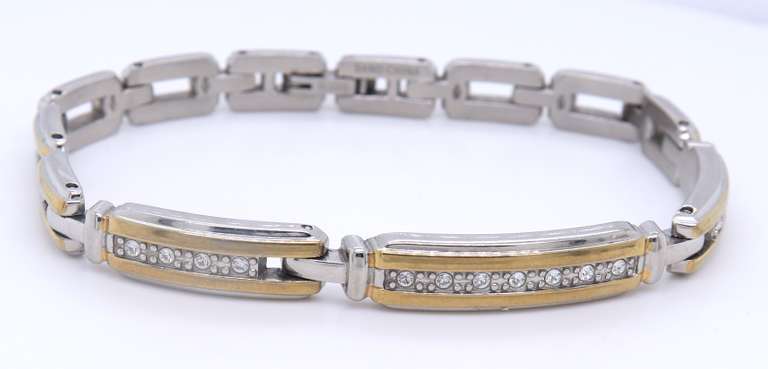 Stainless Steel Cubic Zirconia Bracelet