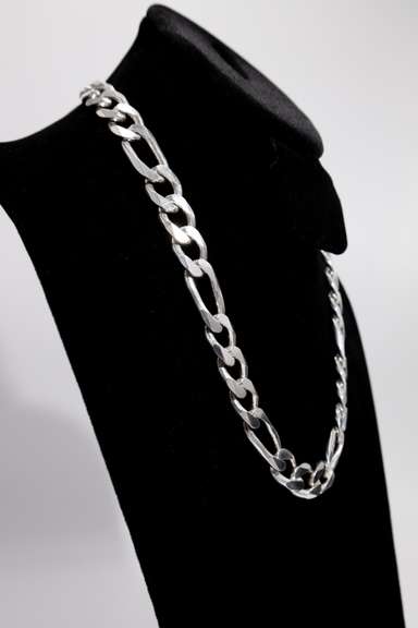 Sterling Silver 12.5mm Figaro Link Chain 20 Inch