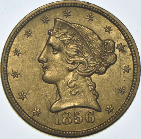 1856-S $5 Liberty Head Gold Half Eagle