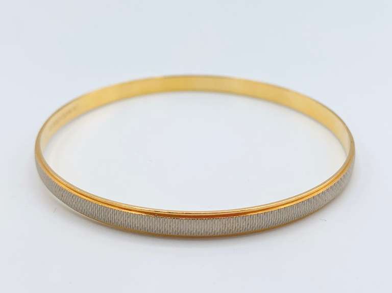21kt Solid Yellow & White Gold Bangle Bracelet