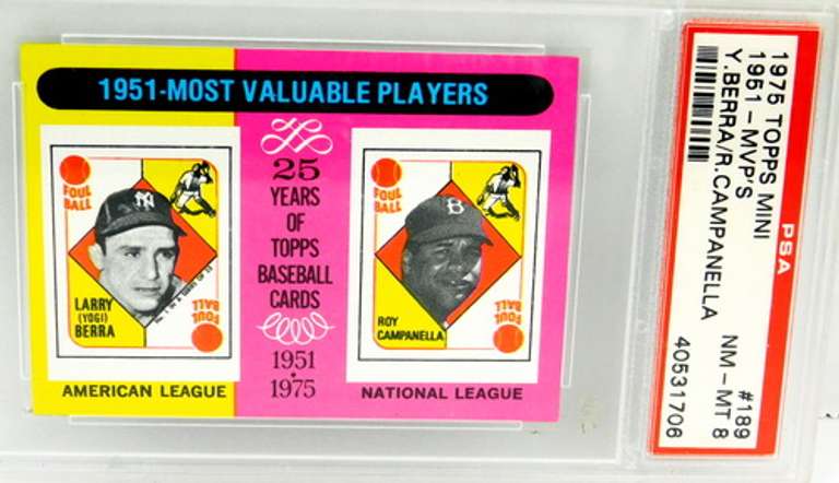 Yogi Berra & Campanella Graded MVP Baseball Card