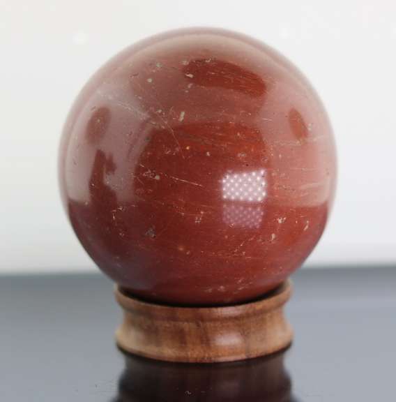 Attention grabbing 1,296ct Red Jasper sphere