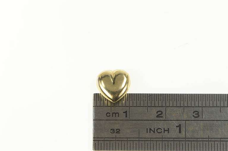 14K Yellow Gold Puffy Heart Love Symbol Classic Charm/Pendant