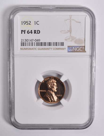 PF64 RD 1952 Lincoln Wheat Cent NGC