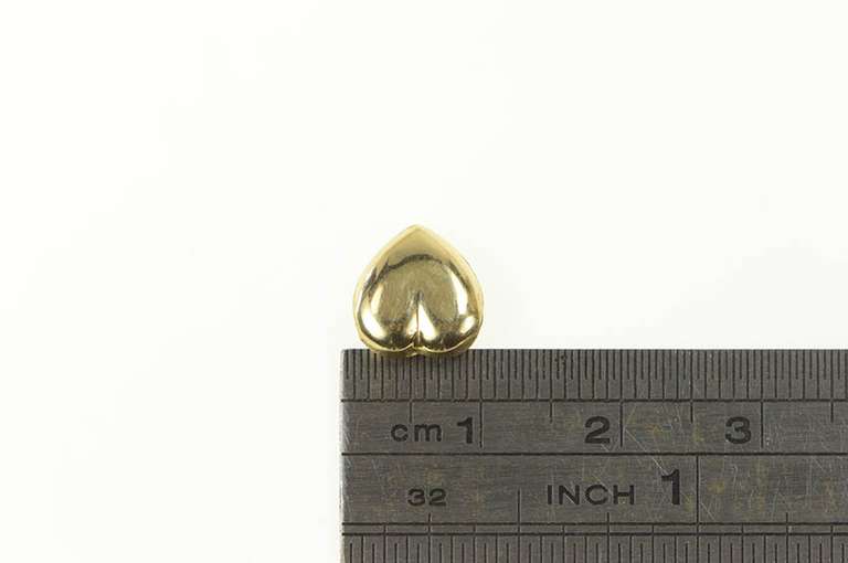 14K Yellow Gold Puffy Heart Love Symbol Classic Charm/Pendant