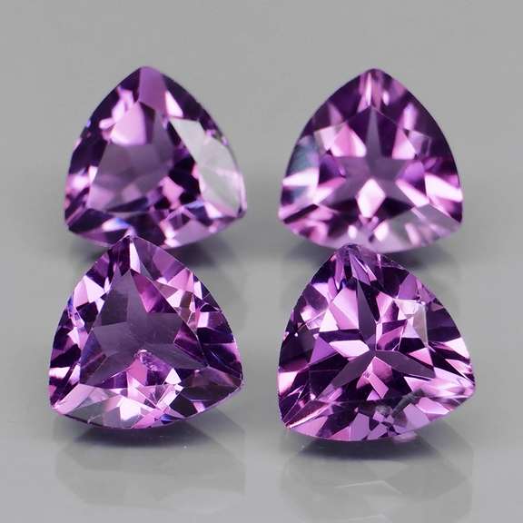 Glittering 6.74ct 8x8mm real Bolivian Amethyst set