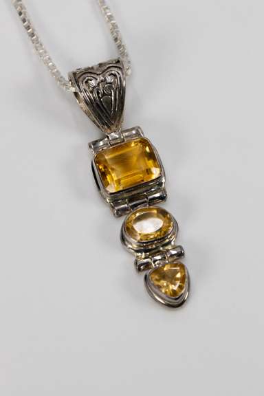 Sterling Silver Citrine Pendant