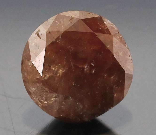 Gorgous color! 1.08ct round cut orange red Diamond solitaire