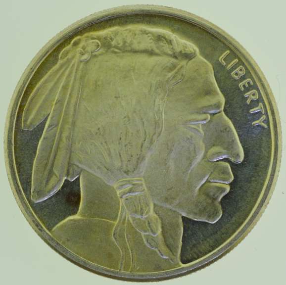 Indian Buffalo Nickel Design 1 oz .999 Fine Silver Round Silver Bar