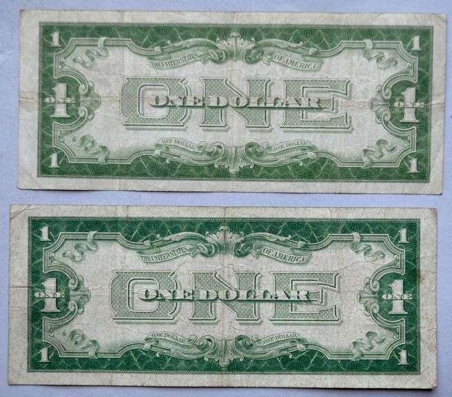1928 A &1934 $1 Funnyback Silver Certificates