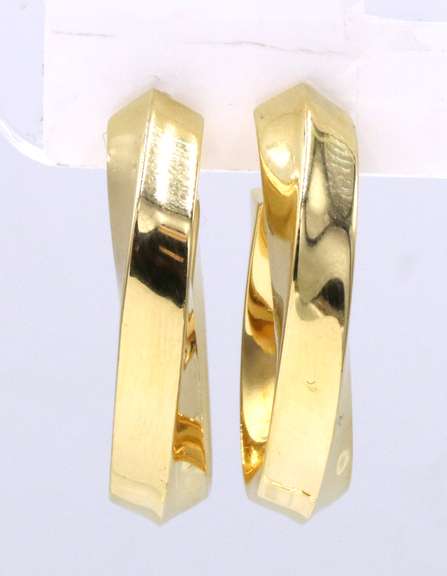 Tiffany & Co. Polished Oval Twisted Hoop Earrings