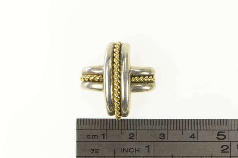 Sterling Silver 18K Tiffany & Co. Signature X Kiss Designer Pendant