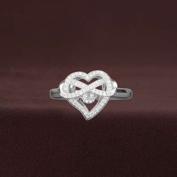 Infinity Love Dancing stone Ring