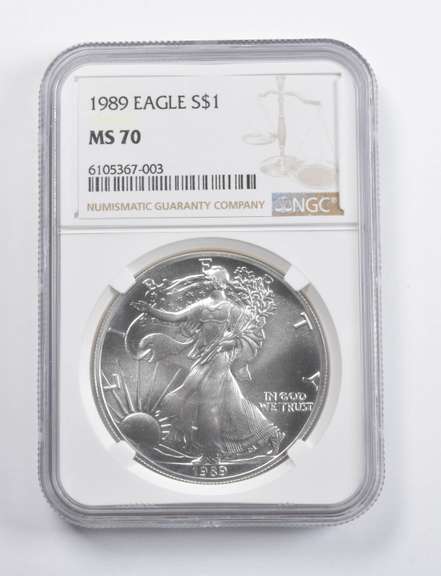 MS70 1989 American Silver Eagle NGC