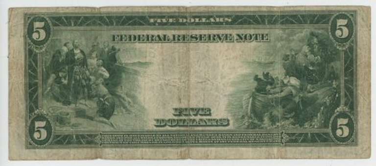 Series of 1914 Large Size $5 Federal Reserve Note (2-B)