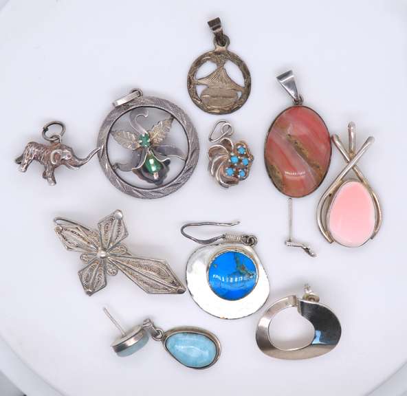 Group Lot of Vintage 925 Sterling Silver Jewelry