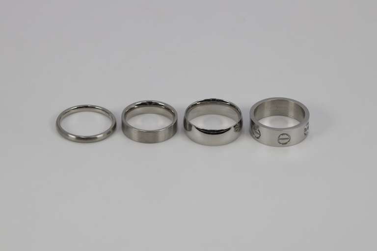 Lot of 25 Stainless Steel Bands 316L Various Sizes & Styles