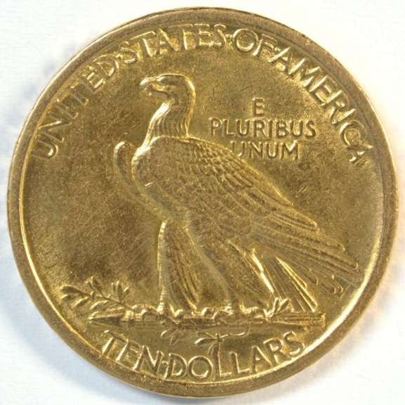 Much scarcer 1907 No Motto $10 Indian Gold Piece. Nice