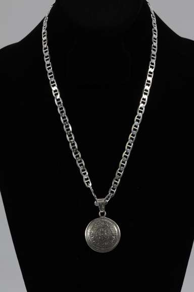 .925 Italian Sterling SIlver 6.5mm Anchor Mariner Chain 20.5 Inches w/1.25" Pendant