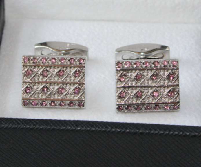 Handsome Pair Jeweled Style Cufflinks By Carelli
