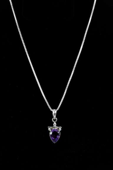 Sterling Silver Amethyst Pendant