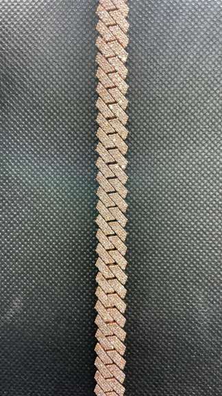 NEW LUXURY 10K ROSE GOLD MIAMI CUBAN 9.30 CARATS DIAMOND BRACELET