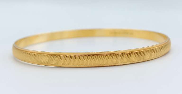 21kt Solid Yellow Gold Bangle Bracelet