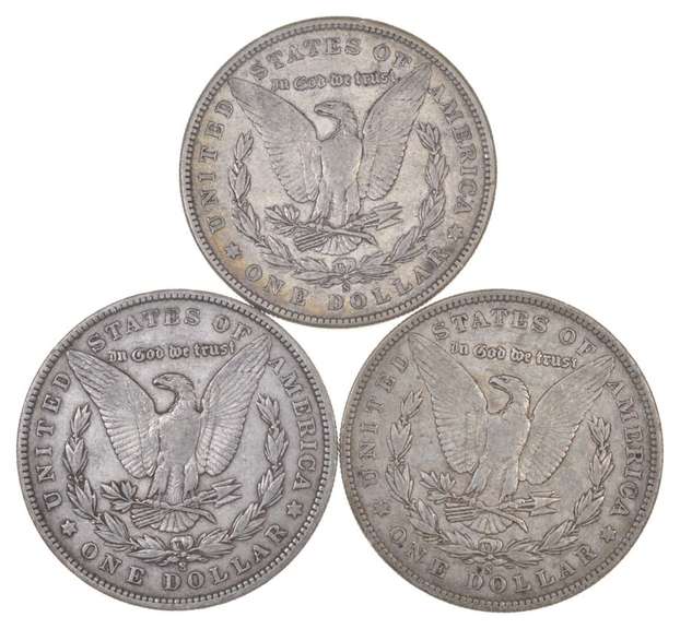 Lot Of 3 1903-S Morgan Silver Dollars