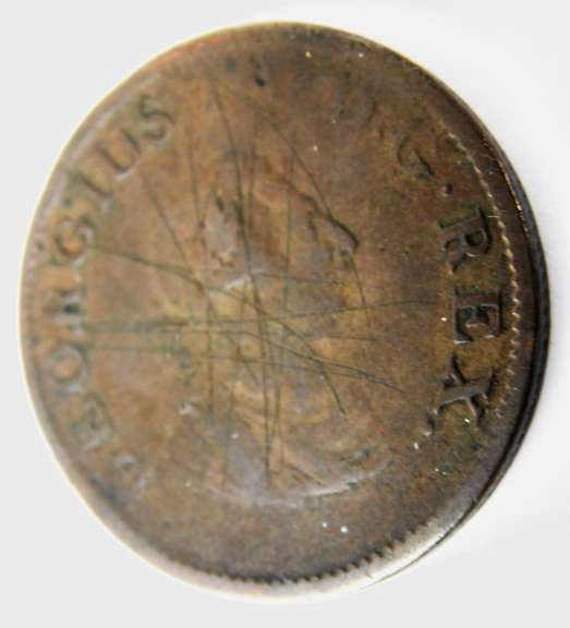 Rare 1808 Georgius III Rex 1/2 Penny