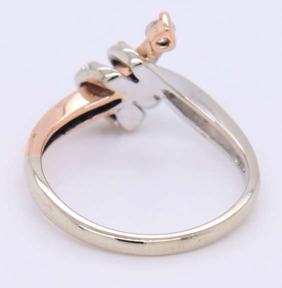 Beautiful Two Tone Gold Diamond Wrap Ring