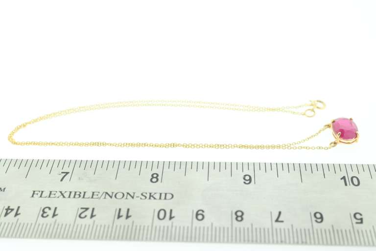 14kt Yellow Gold & Ruby Pendant Necklace