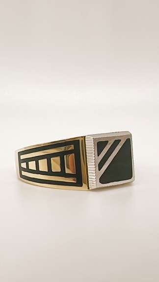Men's 14kt Solid Yellow Gold & Onyx Ring
