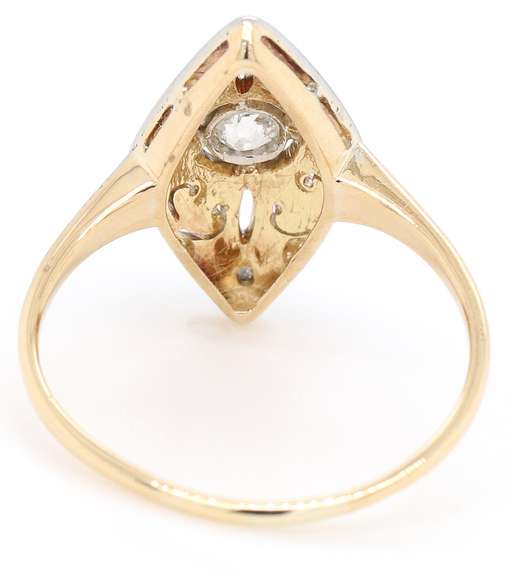 Vintage 0.15ctw European and Rose Cut Diamond Ring