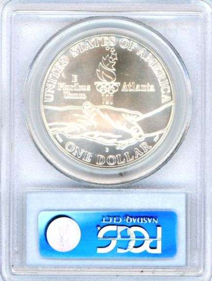 1995-D Olympic Track and Field BU Commemorative Silver Dollar in PCGS MS69