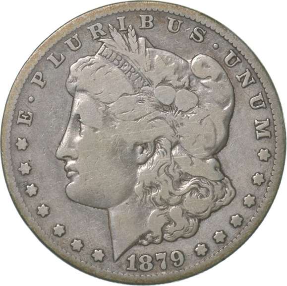 1879-CC Morgan Silver Dollar Capped