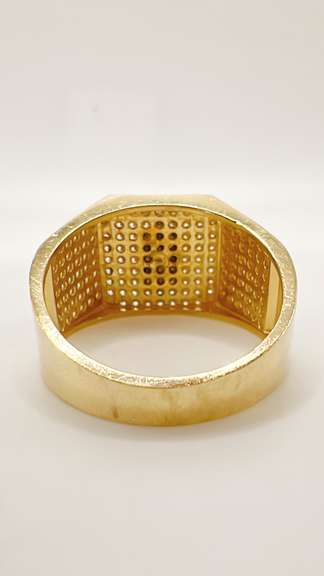 Men's 14kt Solid Yellow Gold & CZ Ring
