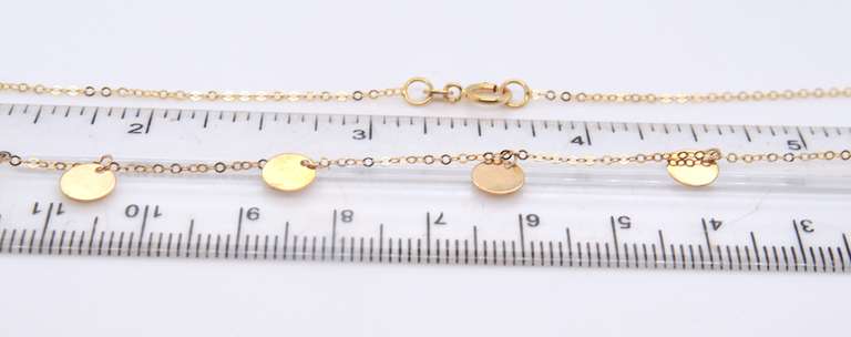 Pleasing Yellow Gold Multi Circle Necklace