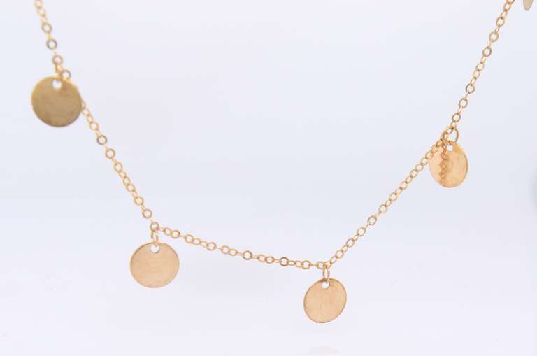 Pleasing Yellow Gold Multi Circle Necklace