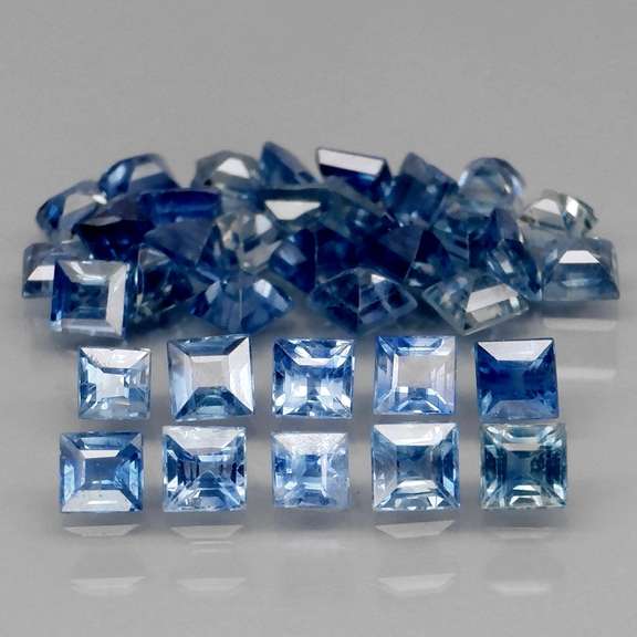Heated only 3.29ct blue Sapphire set with multiple hues
