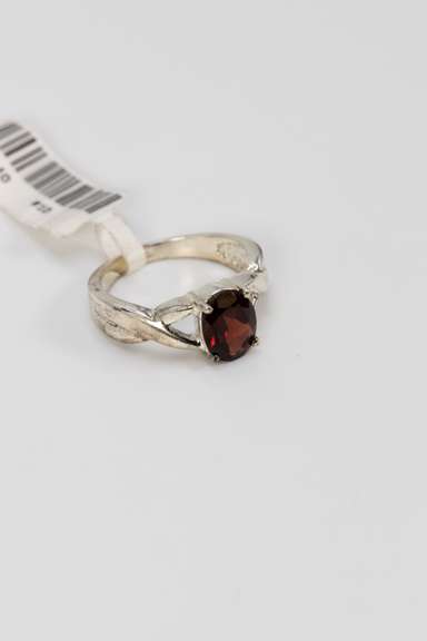 Sterling Silver Natural Garnet Gemstone Ring