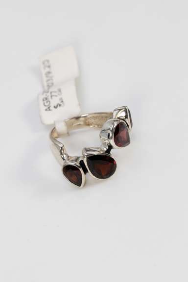 Sterling Silver Natural Garnet Gemstone Ring