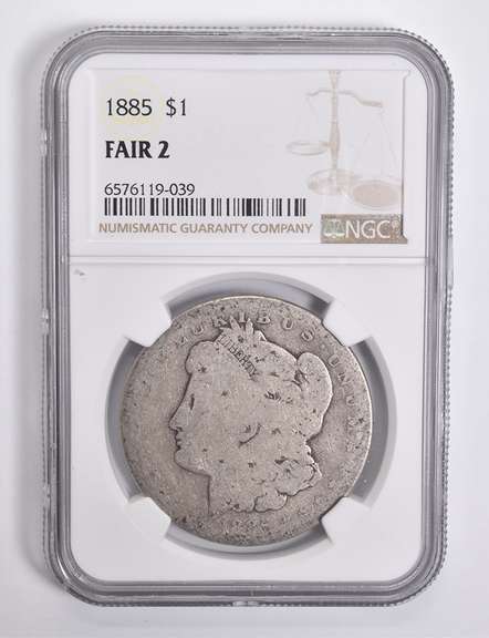 FAIR 2 1885 Morgan Silver Dollar NGC Lowball Low Ball
