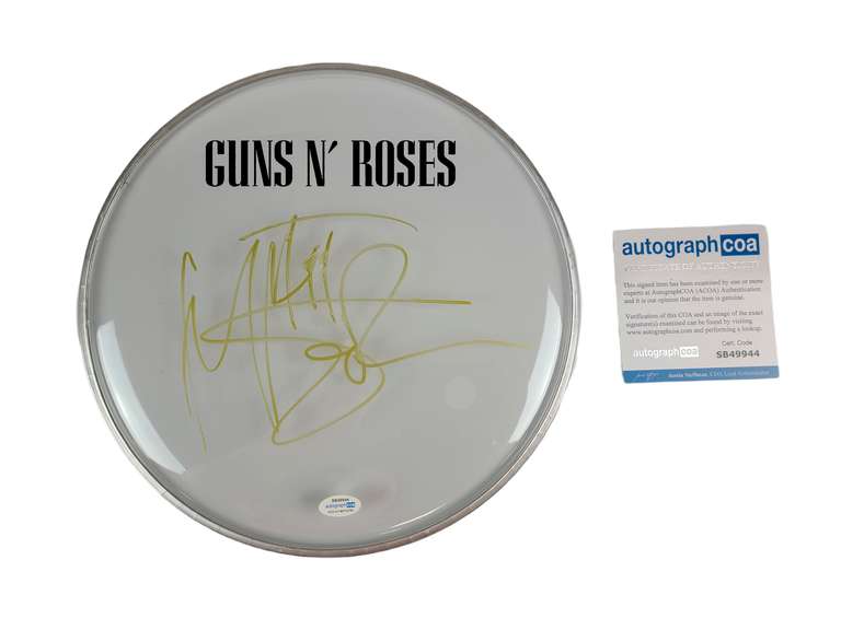Guns N Roses Matt Sorum Signed Custom Framed Drum Head Drumhead Display ACOA