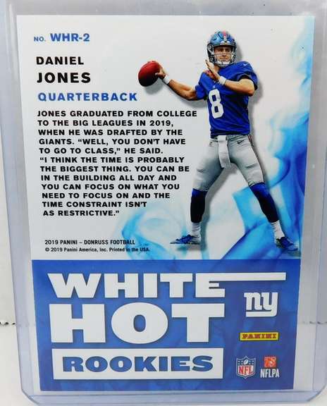 Daniel Jones 2019  Panini Rookie Football Card