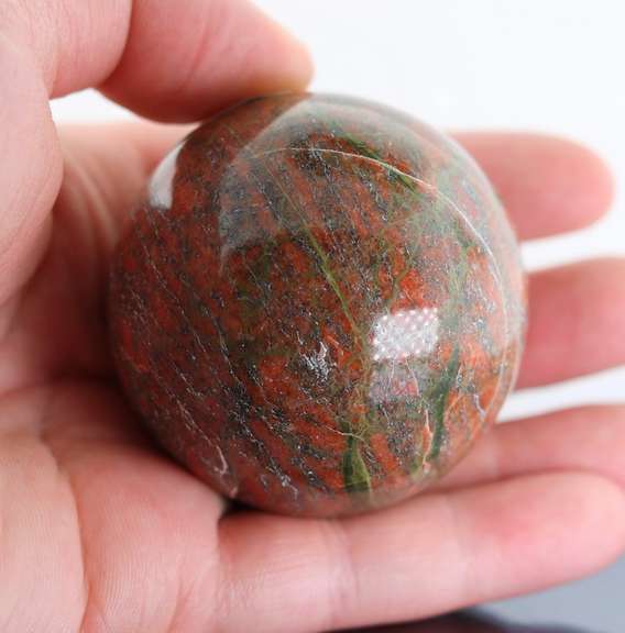 Tremendous 1,051ct Unakite sphere