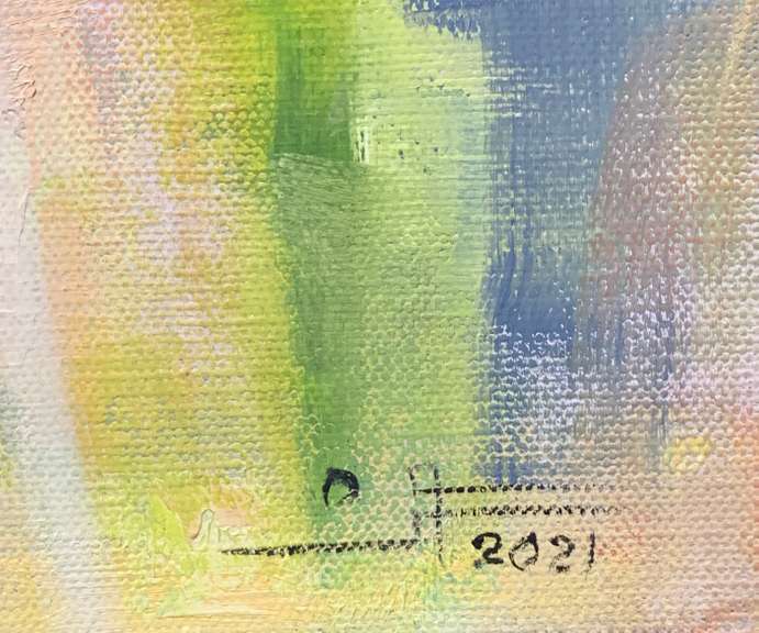 Sussan Afrasiabian Original Oil on Canvas "I Can Hear the Silence" Sussan Afrasiabian