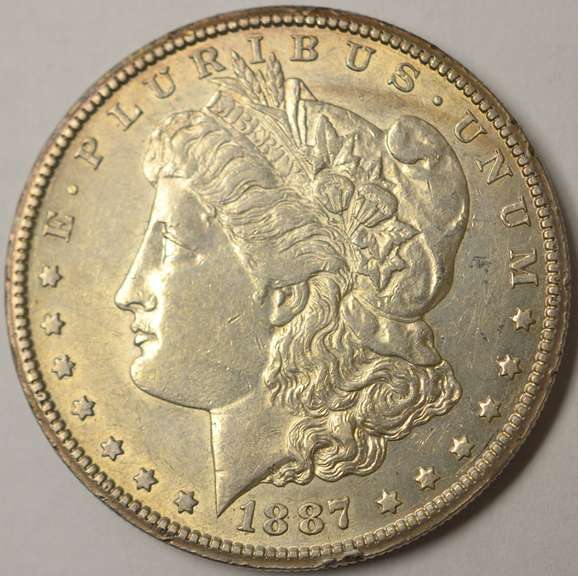 1887-S Morgan Silver Dollar, Circulated.